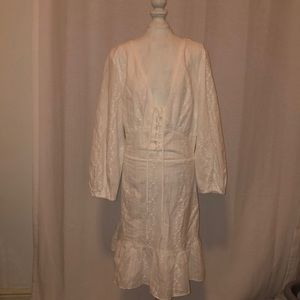 Shabby Chic White Lace Dress XS